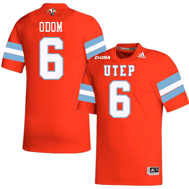 Kenny Odom UTEP Jersey,UTEP Miners #6 Kenny Odom College Football Jersey,Uniforms-Throwback